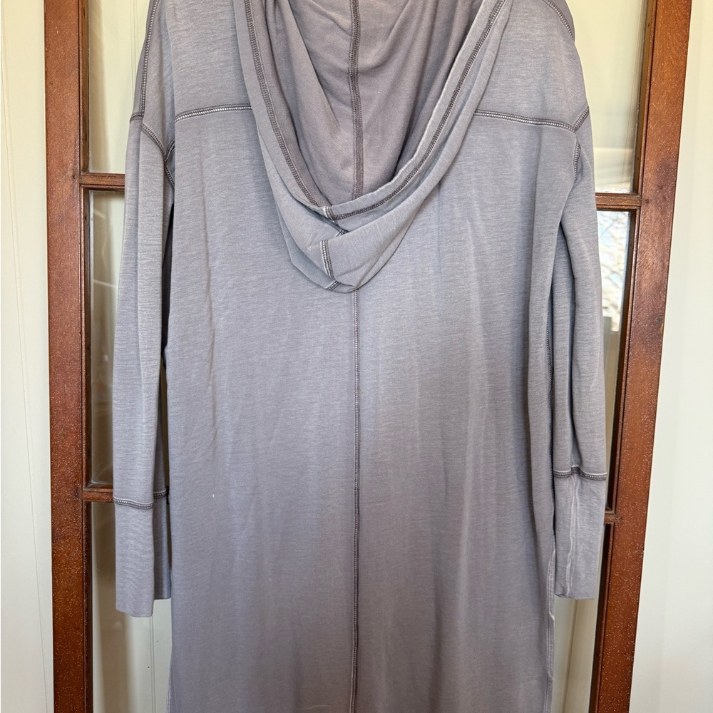 Free People Taupe Queen of Hearts Tunic Sweatshirt - Size Small - Picture 9 of 11